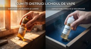 Depozitare corectă pentru orice lichid de țigară electronică