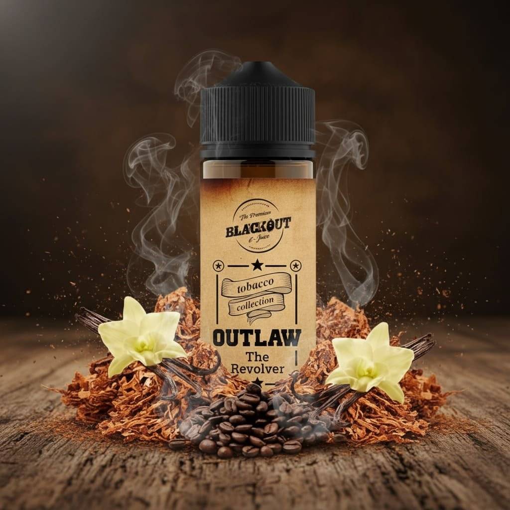 Blackout Outlaw The Revolver Shot  (Tutun, Cafea, Vanilie, Biscuite)  Longfill  10ml/120ml