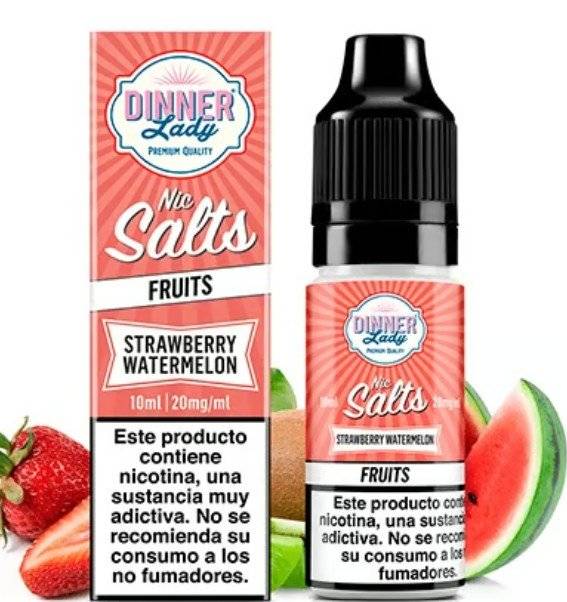 Dinner Lady Fruit FULL Strawberry Watermelon Nic Salts 20MG/ML 10ML