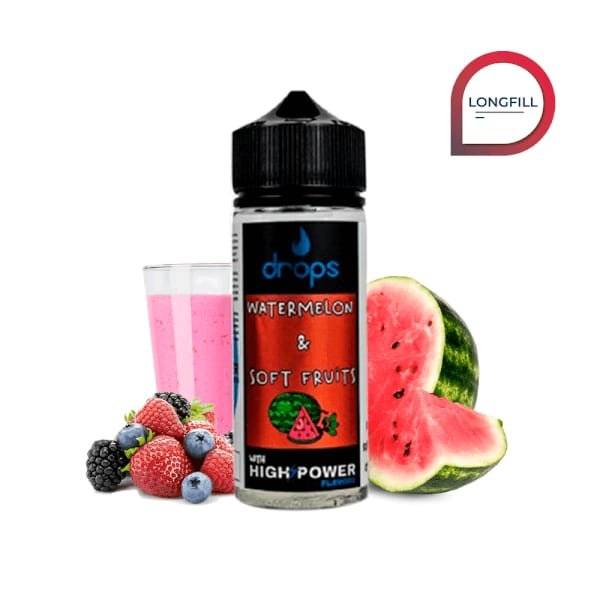Drops Watermelon & Soft Fruits (Pepene Verde, Granita de Fructe de PÄƒdure) 16ml/120ml