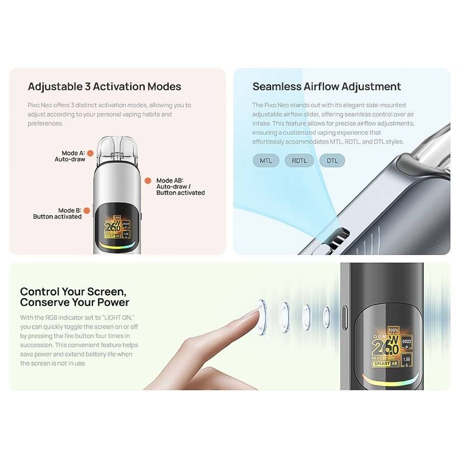 Tigara Electronica, Kit Aspire Pixo Neo 1300mAh Green