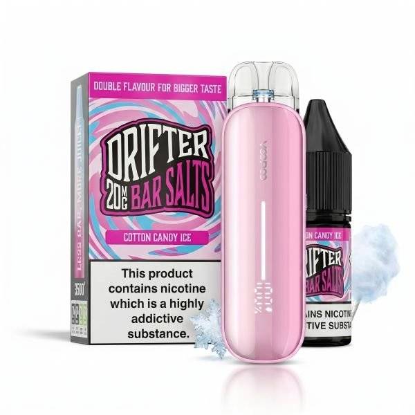 Kit Pixo Aura Pod Sakura Pink + Lichid Drifter Cotton Candy Ice 10ml/20mg
