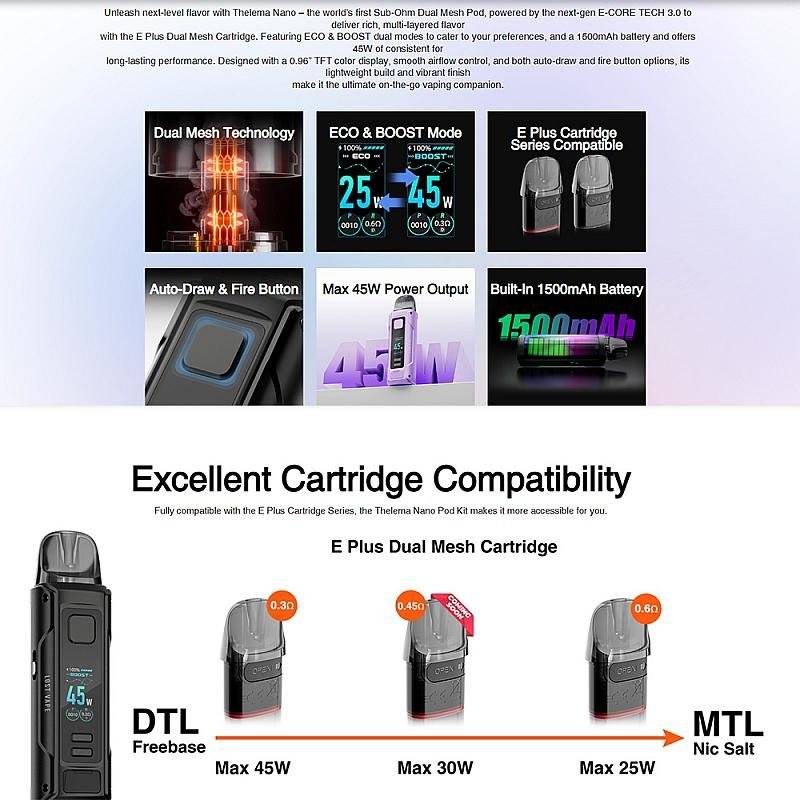 Kit Thelema Nano - Lost Vape - Mystic Aurora