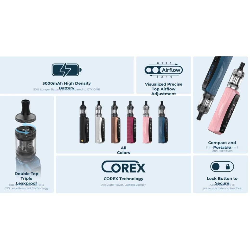 Kit Vaporesso GTX One Pro 3000mAh 3ml - Black