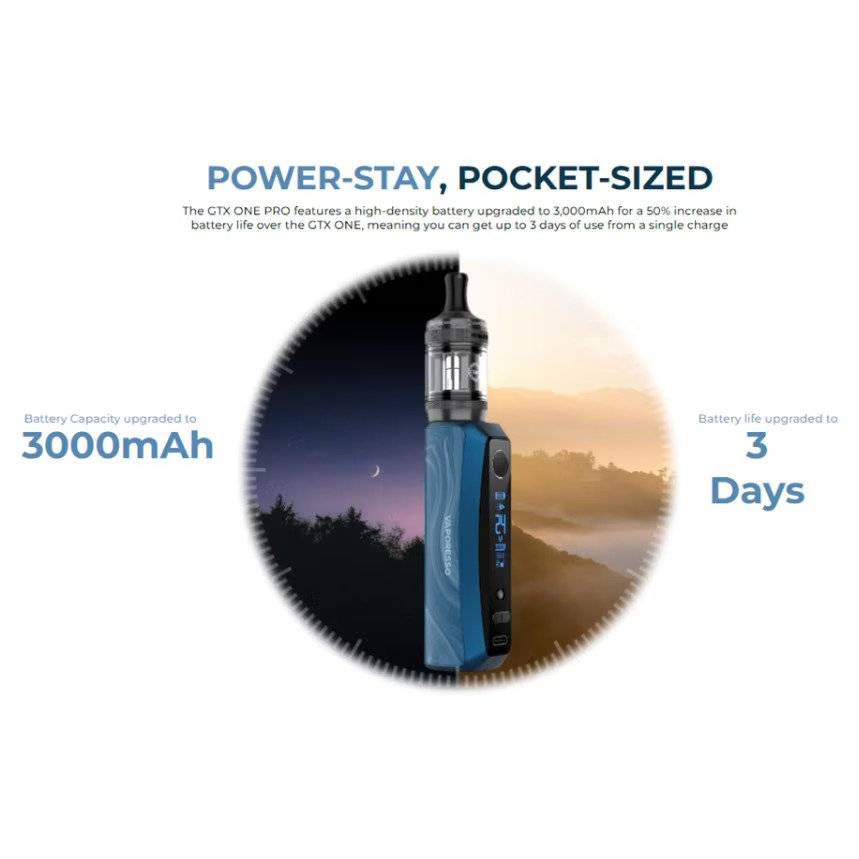 Kit Vaporesso GTX One Pro 3000mAh 3ml - Black