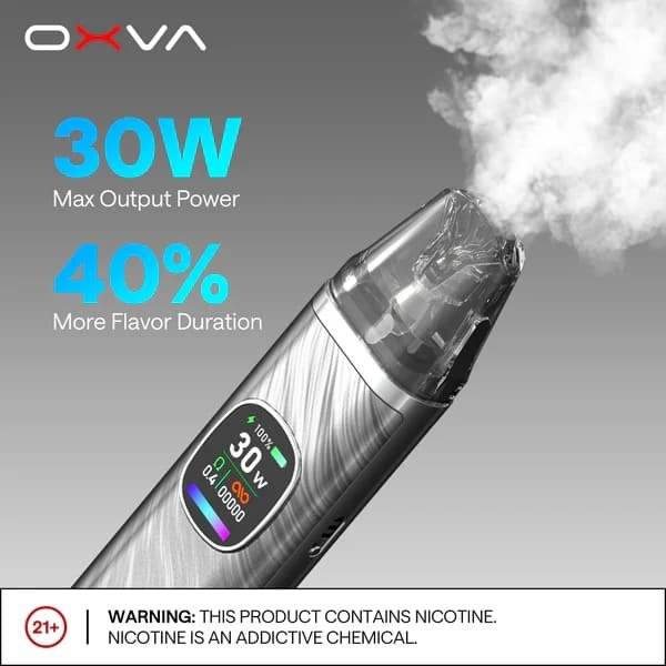 Tigara Electronica Kitul Oxva Xlim Pro 2 Pod -Titanium Blue + Oxva Xlim Prefilled Cartridge Kiwi Passion Fruit Guava 20mg (Pack 3)