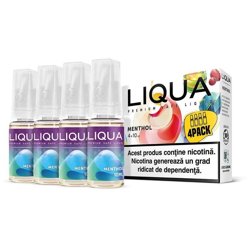  Liqua , Lichid cu Nicotina ,  4 Bucati. X10ml/12mg ,-Menthol