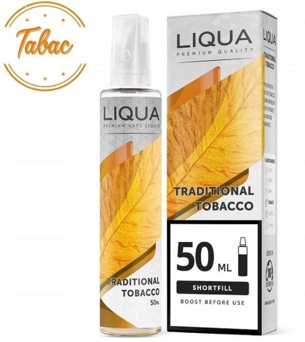 Liqua , Shortfill , 50ml - Traditional Tobacco
