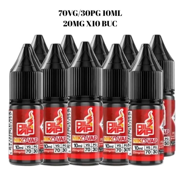 Nicotina Oil4vap, Pachet 10 buc, 70VG/30PG 10ML 20MG
