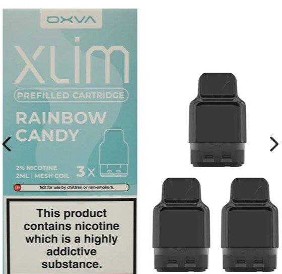 OXVA Xlim cartuse Preumplute Rainbow Candy 2% Nicotina 2ml x3Buc