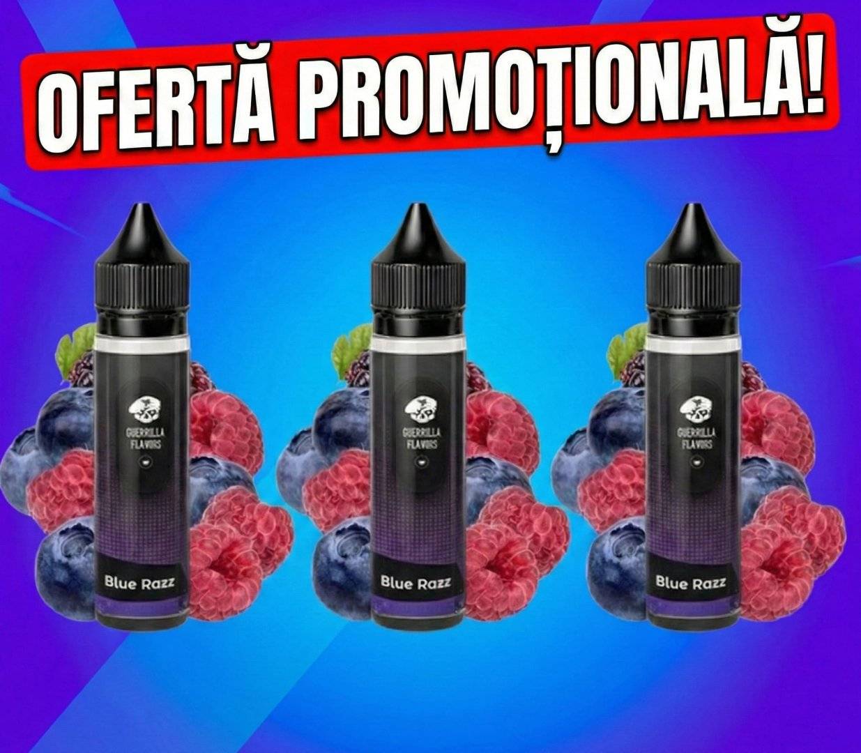 Pachet Promotional (Guerilla Blue Razz 40ml) x3
