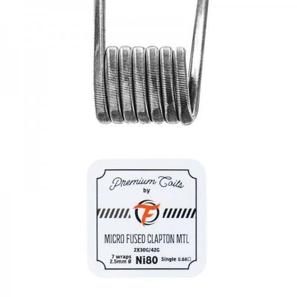 Rezistente Prebuilt Fumytech - Micro Fused Clapton MTL Ni80 0.88ohm