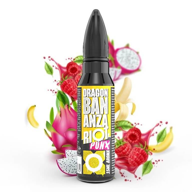 RIOT SQUAD , Aroma 15ml/60ml  -  Dragon Bananza- Banane , Zmeura , Fructul Dragonului