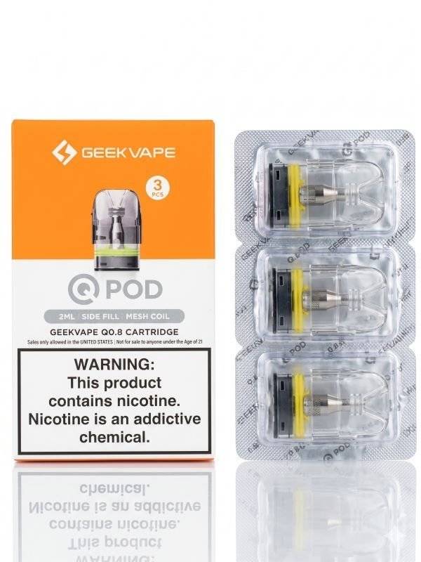 Set 3 cartuse Geekvape Q Pod 0.8 ohm Side Fill 2ml