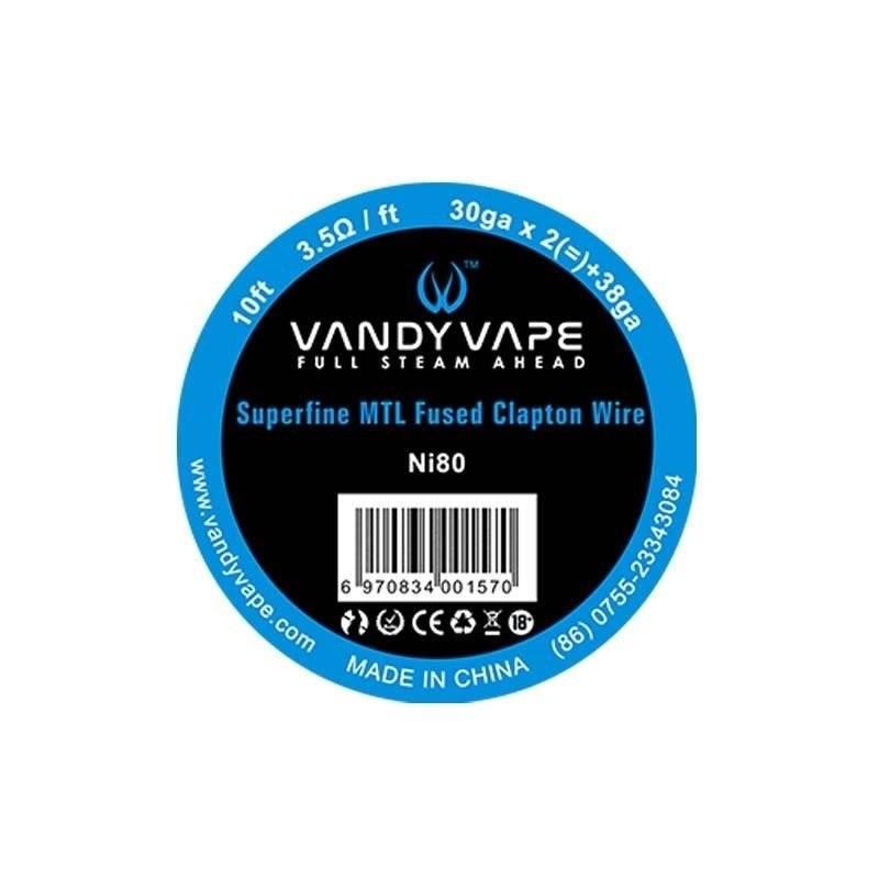 VandyVape Superfine MTL Fused Clapton Wire Ni80