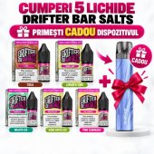 5 Lichide Drifter Bar Salts + SMOK ZREX RF 2 Blue Purple Cadou