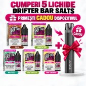 5 Lichide Drifter Bar Salts + SMOK ZREX RF 2 Midnight Black Cadou