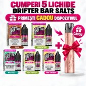 5 Lichide Drifter Bar Salts + SMOK ZREX RF 2 Rose Gold Cadou